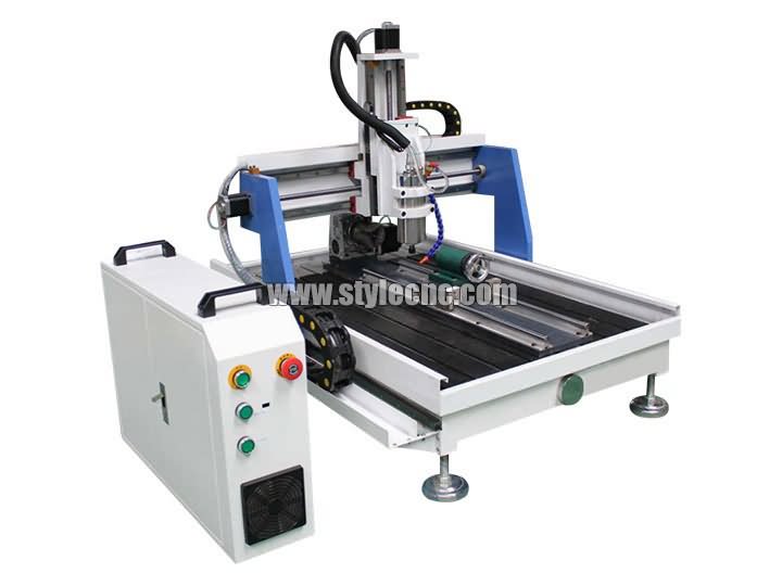 帶第四軸旋轉工作臺的入門級臺式數控雕刻機