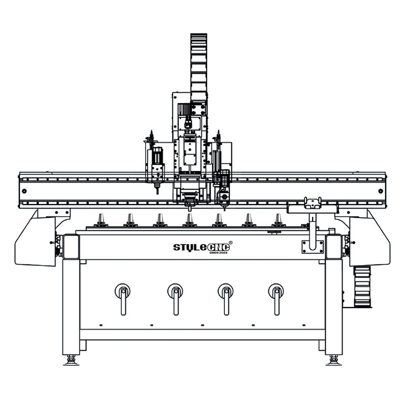 帶自動(dòng)換刀裝置的數(shù)控雕刻機(jī) 帶自動(dòng)換刀裝置的數(shù)控雕刻機(jī)